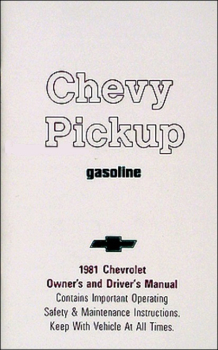 Betriebsanleitung für 1981 Chevrolet Pickup Benziner (englisch)