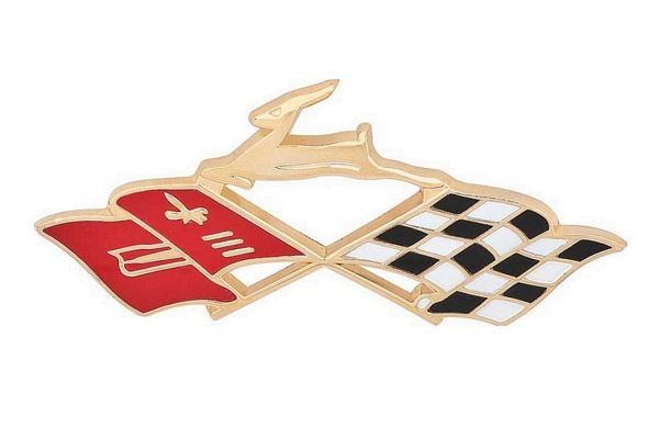 Seitenteil-Embleme für 1960 Chevrolet Impala - Crossed Flags gold