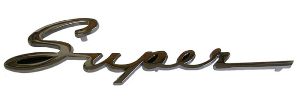 Fender Emblems for 1948-50 Buick Super - Script "Super" / Pair