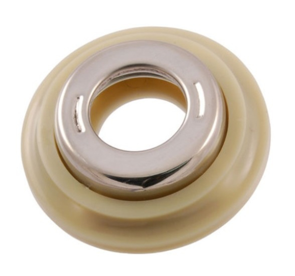 Window Crank or Door Handle Escutcheon for 1949-50 Ford Cars - Ivory / Stainless Center
