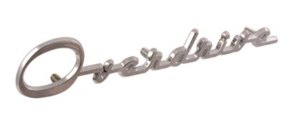 Heck-Emblem für 1953-56 Ford Modelle - Overdrive Schriftzug