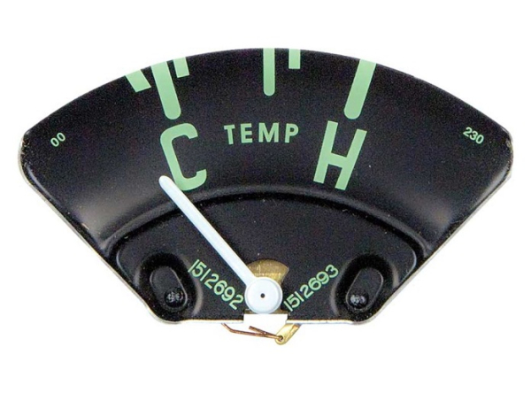 Temperatur-Anzeige für 1954 und 1955 (erste Serie) Chevrolet Pickup - Weisser Zeiger/6-Zylinder
