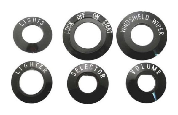 Dash Bezel Set -A- for 1955-56 Chevrolet Bel Air