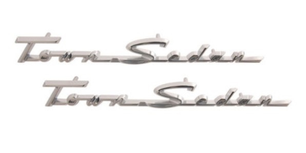 Body Side Emblems for 1955-56 Ford Town Sedan - Scripts Set Town Sedan