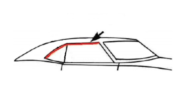 Roof Rail Weatherstrip for 1955-57 Pontiac Safari Custom - Pair