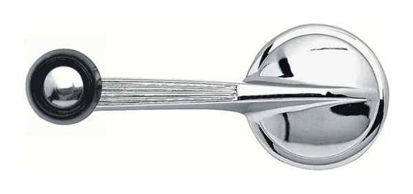 Window Crank Handle for 1955-57 Chevrolet Bel Air - Black Knob with Chrome Insert