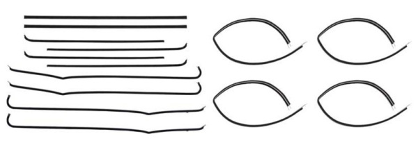 Windowfelt Weatherstrip Set for 1955-57 Chevrolet Bel Air 4-Door Sedan