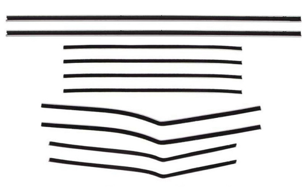 Windowfelt Weatherstrip Set for 1956-57 Chevrolet Bel Air 4-Door Hardtop