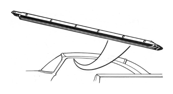 Dachkanten-Dichtungen für 2-türige 1960-61 Ford Galaxie Starliner Hardtop Fastback  - Paar