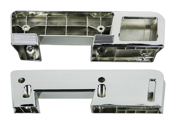 Rear Chrome Armrest Bases for 1960-67 Pontiac Catalina - Pair