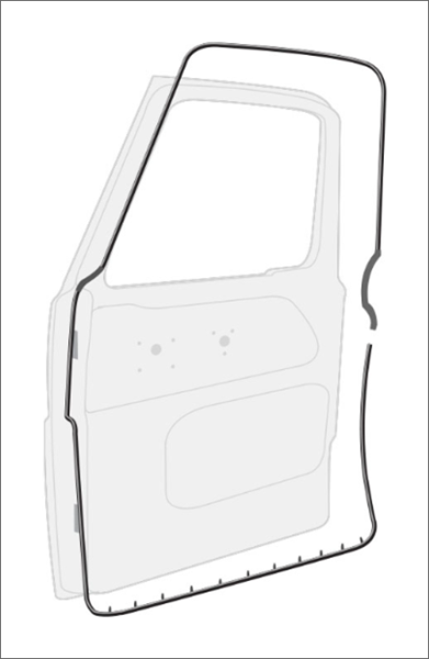 Tür-Dichtungen für 1961-66 Ford F100/1100 Pickup - Paar