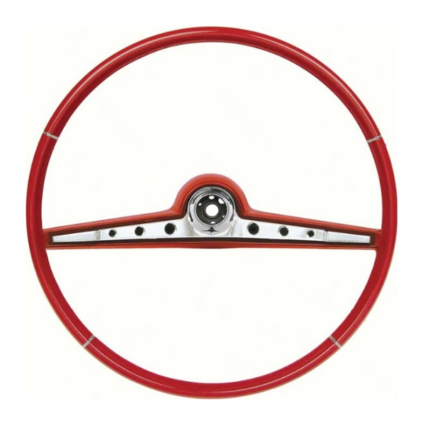 Lenkrad mit Hupenbalken für 1962 Chevrolet Impala - Rot / 17"