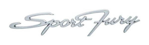 Kotflügel-Embleme für 1963 und 1965 Plymouth Sport Fury - Schriftzug Sport Fury / Paar