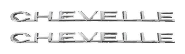 Kotflügel-Embleme für 1964 Chevrolet Chevelle - Paar / CHEVELLE