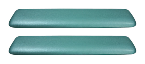 Front Armrest Pads for 1965-67 Pontiac Catalina - Aqua / Pair