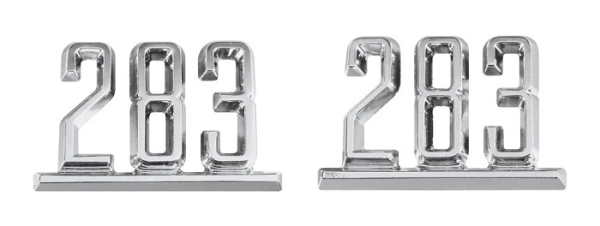 Fender Emblems for 1965-67 Chevrolet Chevelle 283 - Pair