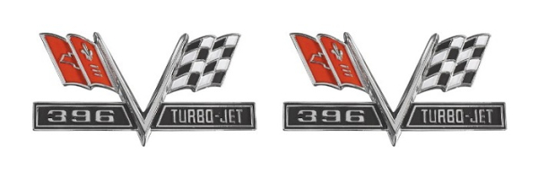 Kotflügel-Embleme für 1965-67 Chevrolet Chevelle 396 Turbo-Jet - Paar