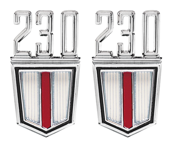 Fender Emblems for 1965-67 Chevrolet Nova 230 - 230 Crest / Pair