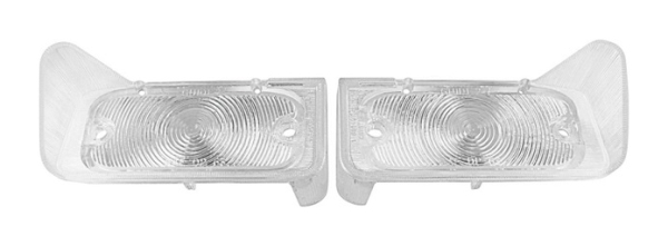 Park/Turn Light Lenses -Clear- for 1965 Pontiac Bonneville - Pair