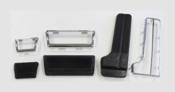 Pedal Pad and Trim Plate Kit for 1965 Pontiac GTO with Automatic Transmission - 6-Piece
