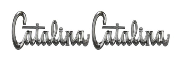 Fender Emblems for 1966 Pontiac Catalina - Script "Catalina" / Pair