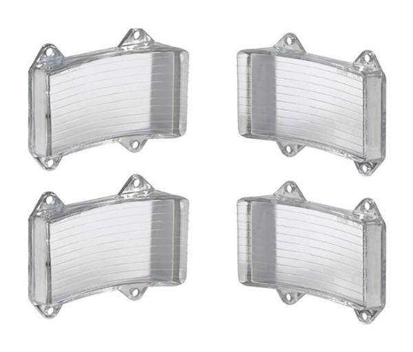 Park-/Blinkleuchten-Gläser-Set -weiß- für 1966 Ford Galaxie - 4-teilig