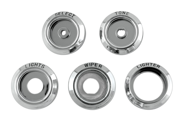 Dash Bezel Set for 1967-68 Pontiac GTO - Chrome / Black Letters