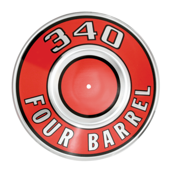 Luftfilter-Blende für 1967-68 Mopar 340 Four Barrel - Rot