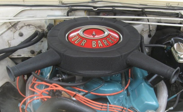 Luftfilter-Blende für 1967-68 Mopar 383 Four Barrel - rot