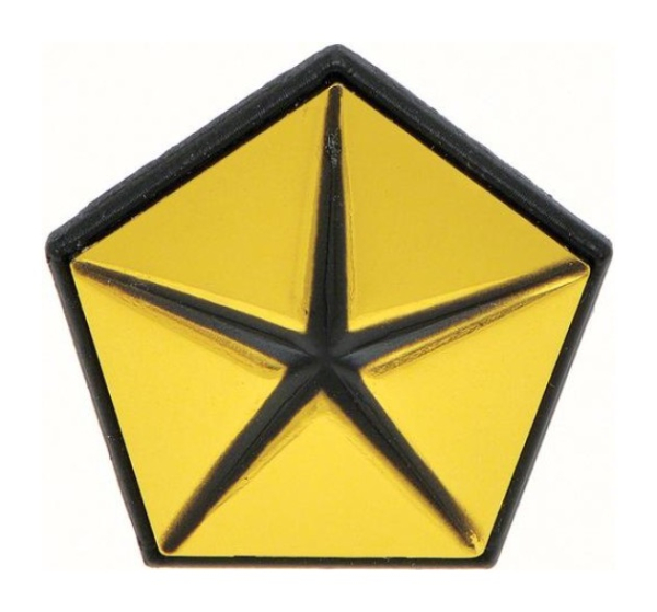 Fender Emblem for 1967-72 Plymouth Barracuda - Pentastar Gold