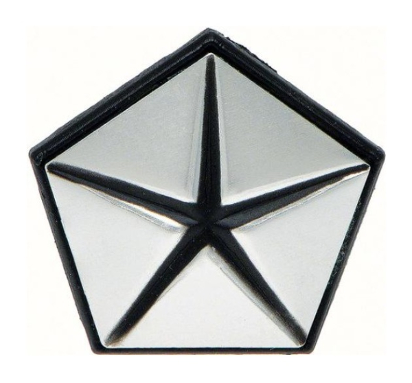 Fender Emblem for 1967-72 Dodge Coronet - Pentastar Silver