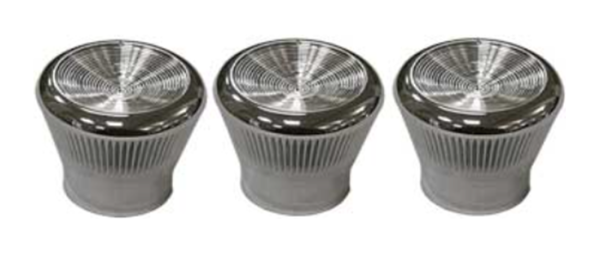 Dash Knob Set for 1967-72 Pontiac GTO - Plastic / Chromed