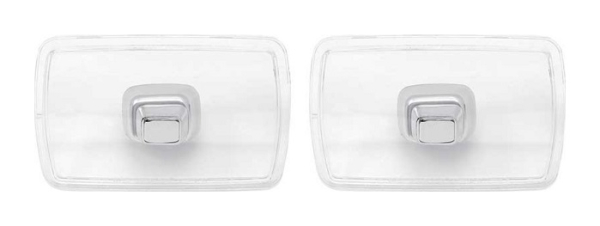 Park/Turn Light Lenses -Clear- for 1967 Plymouth Barracuda - Pair