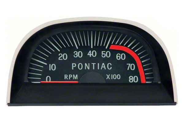 Hood Tachometer for 1967 Pontiac Firebird 8-Cylinder Models - 5200 RPM