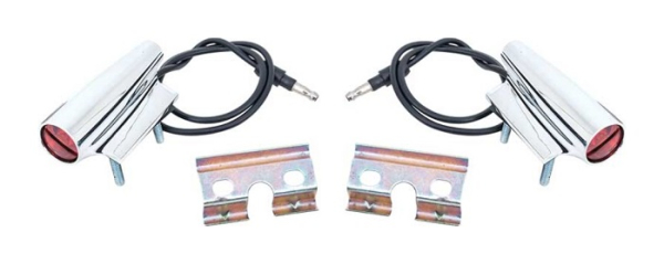 Fender Mounted Turn Signal Indicator Assemblies for 1968-69 Dodge Dart - Pair