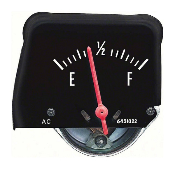 Console Fuel Gauge for 1968-74 Chevrolet Nova - Black Face