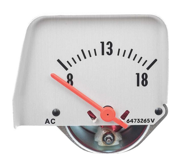 Console Volt Gauge for 1968-74 Chevrolet Nova - Silver Face
