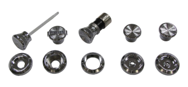 Dash Knob and Bezel Kit for 1968 Pontiac Catalina - Black Letters