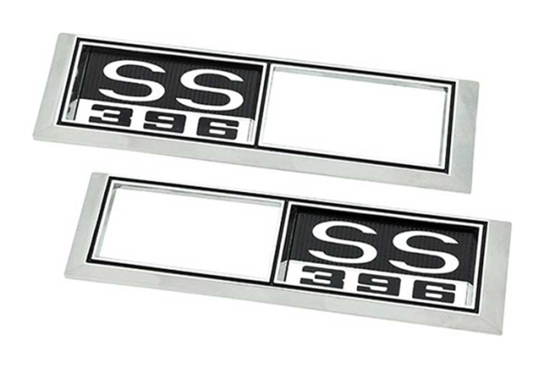 Side Marker Emblem-Blenden für 1968 Chevrolet Chevelle - SS 396 / Paar