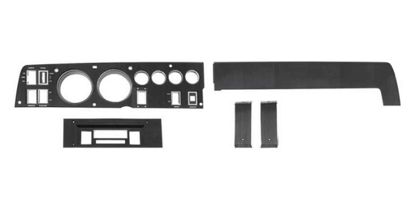 Rallye Dash Bezel Set for 1968 Dodge B-Body Models without AC/with Standard Radio