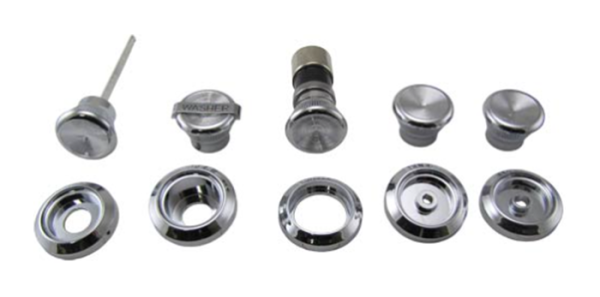 Armaturen-Knöpfe und -Blenden Kit für 1968 Pontiac Le Mans - 10-teilig / Weiße Beschriftung