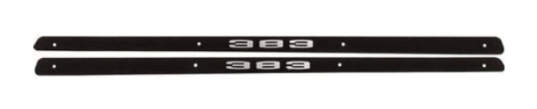 Engine Callout Hood Inserts for 1968 Plymouth Road Runner - 383 / Pair