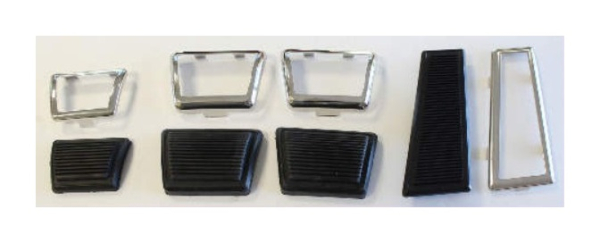 Pedal-Gummis/Blenden-Kit für 1968 Pontiac Tempest mit Schalt-Getriebe - 8-teilig
