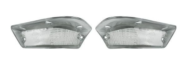 Park/Turn Light Lenses -Clear- for 1968 Pontiac Tempest - Pair
