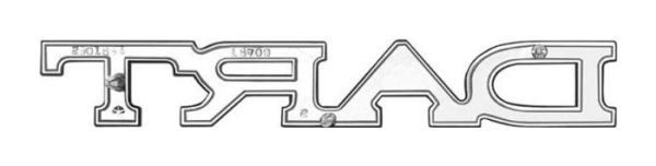 Fender Emblems for 1969-70 Dodge Dart - DART / Pair
