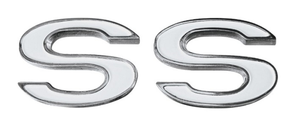 Fender Emblems for 1969-72 Chevrolet Chevelle SS - 2 Pairs / White