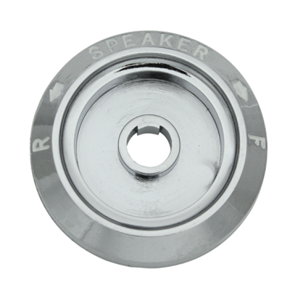 SPEAKER Radio Bezel for 1969-72 Pontiac GTO - Chrome / White Letters