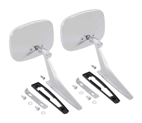 Outer Door Mirrors for 1969-72 Chevrolet Chevy ll/Nova - "Clear Shot" / Pair
