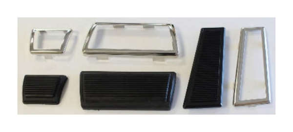 Pedal Pad and Trim Plate Kit for early 1969 Pontiac LeMans with Automatic Transmission - 6-Piece