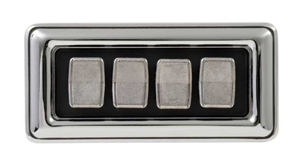 Power Window Switch for 1970-71 Plymouth Barracuda - 4 Buttons / Concave